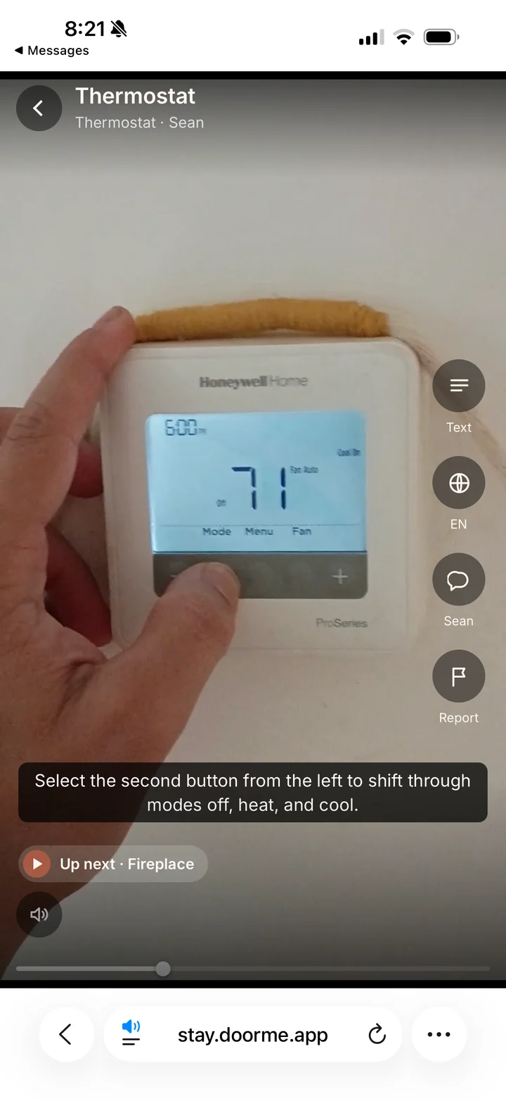 The guest video player, with captions